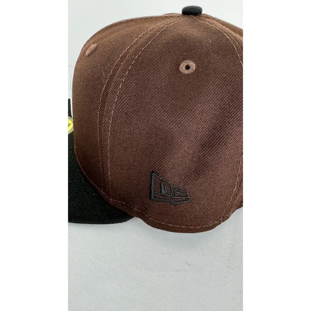 New Era X Billion Creation Mens 59FIFTY San Diego Padres Fitted Hat Brown 7 5/8